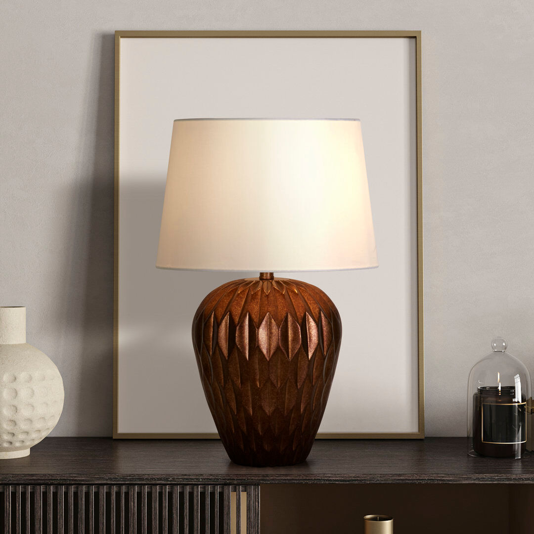 Metro Daleya Resin Table Lamp Bronze 39cm H X 39.4cm W X 39.4cm D