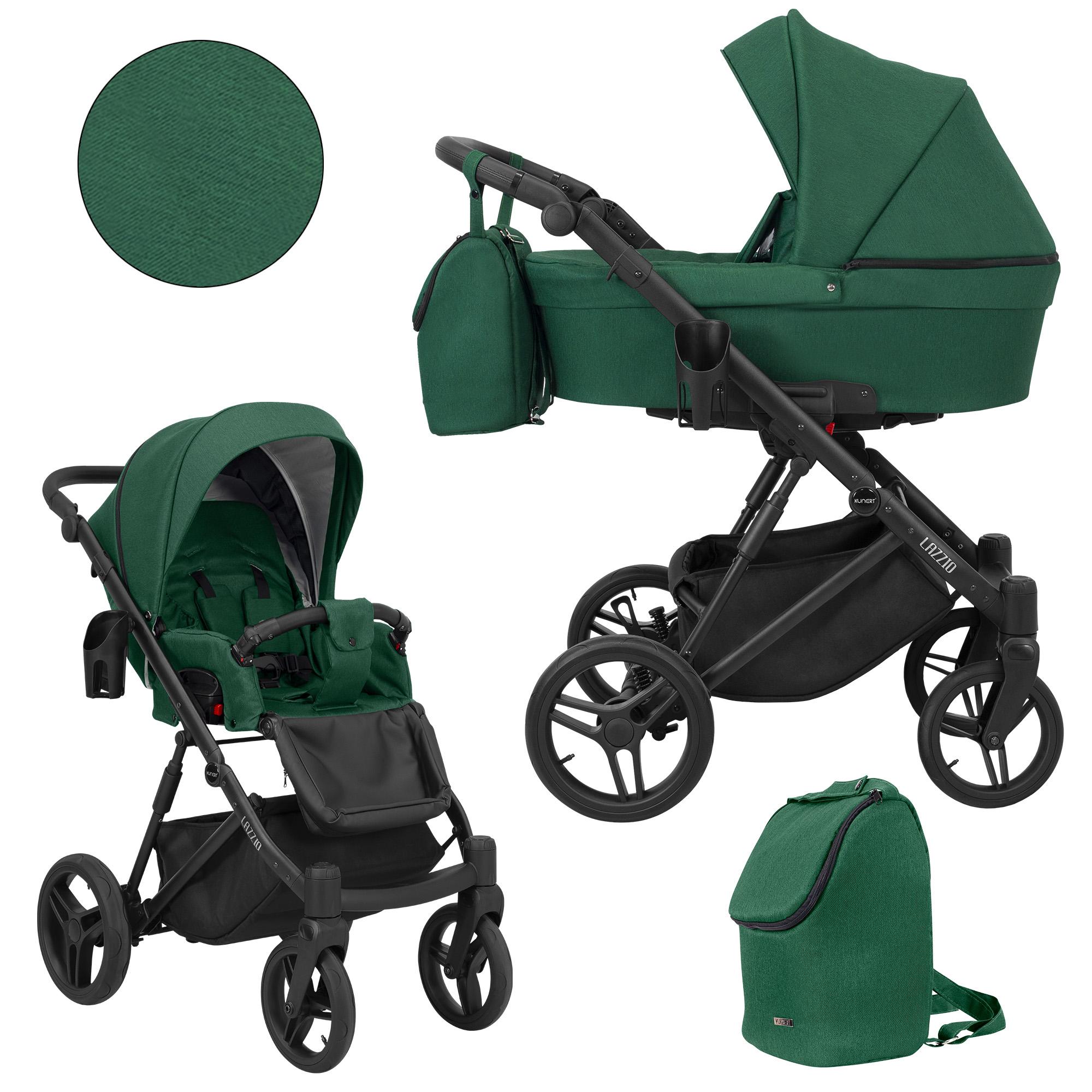 KUNERT LAZZIO Kinderwagen 2in1 - Babywanne, Sportsitz, Faltbar, Polen GRÜN 2IN1