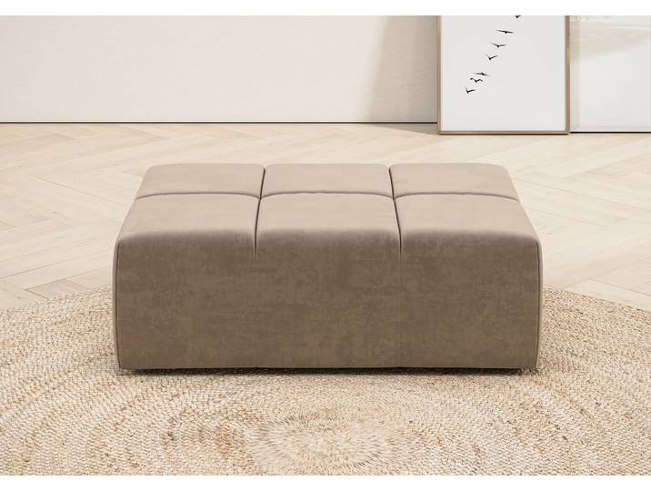 Polsterhocker HOME AFFAIRE Ancona, Polsterhocker passend zum Sofa, Breite 107 cm , beige (sand), B:107cm H:39cm T:71cm, Hocker, Polsterhocker, passend zur Ancona -Polsterserie, auch in Cord + Easy Care