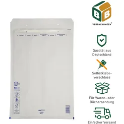 BB-Verpackungen GmbH 400 x Luftpolsterversandtasche (320 x 455 mm) 9 / I weiß Luftpolstertaschen Umschläge Versandtaschen Selbstklebeverschluss BB-Verpackungen