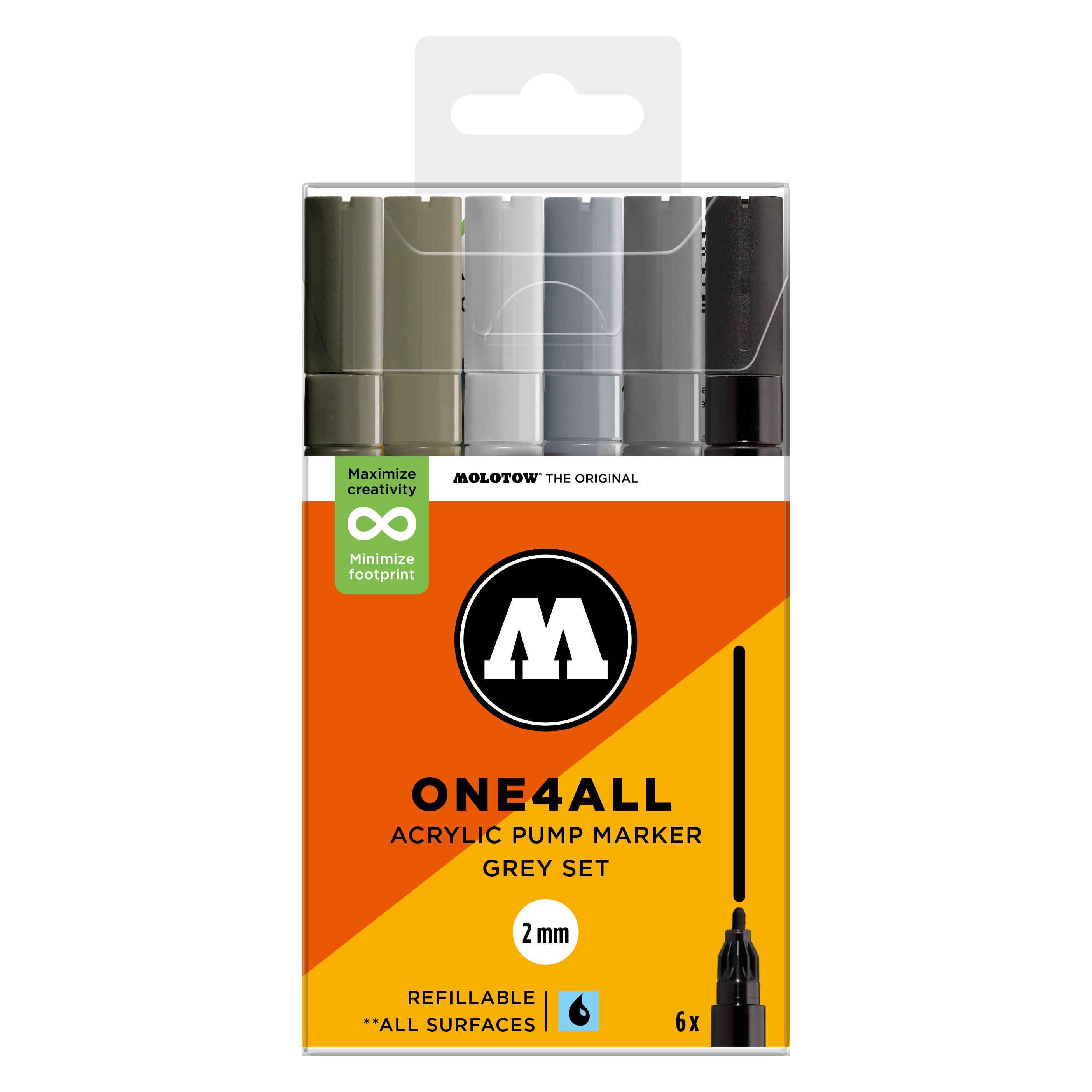 Molotow Acrylmarker One4All 127HS Grey Set (6x) (MO200818)