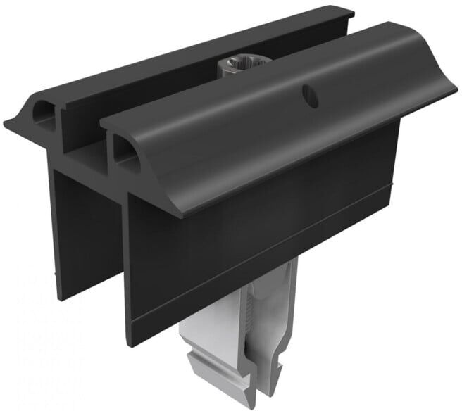 SL Rack Serre-milieu noir anodisé avec mise à la terre 96141-01 (96141-01)