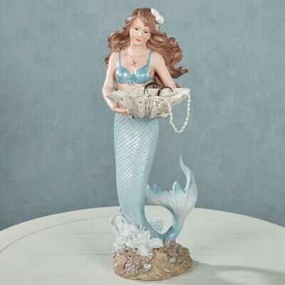 Touch of Class Mermaid Table Sculpture Powder Blue , Powder Blue