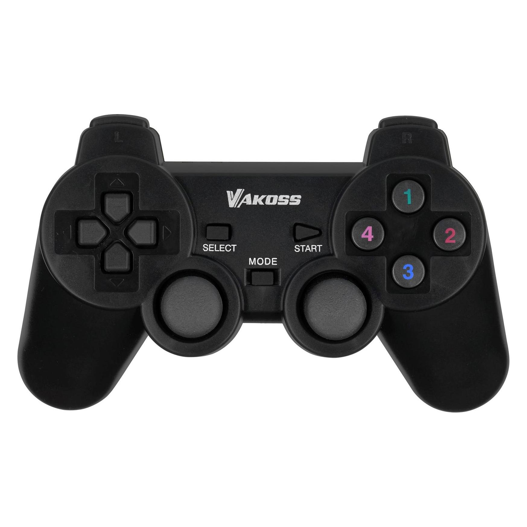 Vakoss Gamepad Bezprzewodowy USB Z Funkcją Dual Shock Pc/Ps3 Tryb Cyfrowy I Analogowy Gp-4705bk (PC, PS3) (GP-4705BK)