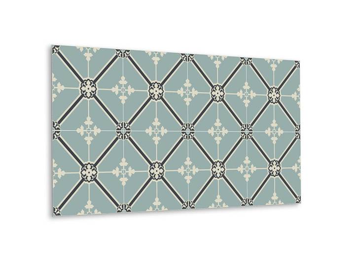 Tulup Selbstklebendes Wandpanel 100x50 cm - Königlicher Schmuck, Grün, Hellgrün, Grau, Rechteckig, 100x1.6x50 cm, Bilder & Rahmen, Bilder, Dekopaneele