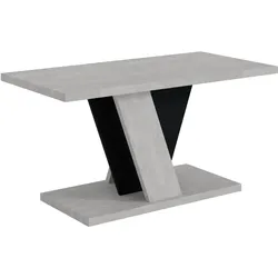KAFFEETISCH 110x70x60 cm - Betonoptik K350 / Schwarz - INEY
