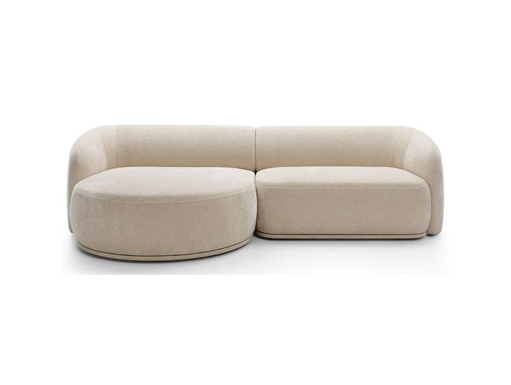 Modulares Ecksofa Bommo L-förmig linksseitig beige Chenille