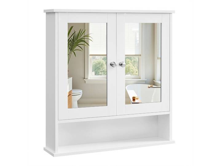 Spiegelschrank in Weiß ca. 56,2x58,5x13 cm