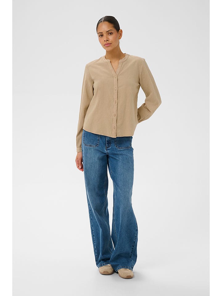Kaffe Bluse in Beige - 34