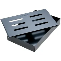 SANTOS BBQ beschichtete Räucherbox / Smokerbox Black, 21 x 13 x 3,4 cm