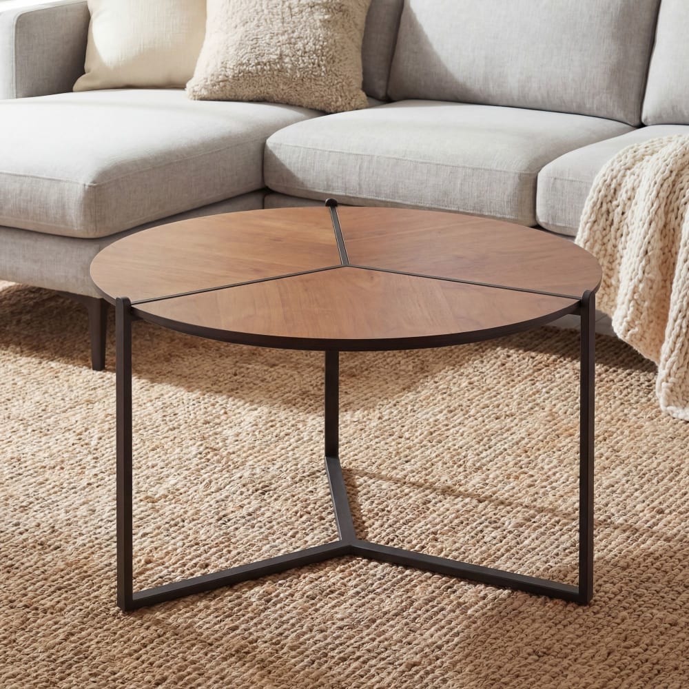 FineBuy Table basse en mdf, marron Marron 80x42x80cm