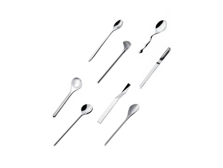 Alessi - Lot de 8 - Métal - Acier inoxydable poli - Designer Denton Corker Marshall
