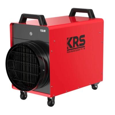 KRS HE015C Elektrischer Warmluftgenerator-Leistung [kW] 15-Stromversorgung [V/Hz] 400/3-50 /IP 24 -Luftdurchsatz [m³/h] 1520-Komfortbereich [m²] 120