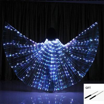 Uplifted Finds Belly Dance LED Isis Wings Fluorescent Butterfly Performance Costume white 1