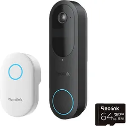 REOLINK D340B+Chime+64GB, Smart-Erkennung Wi-Fi Nachtsicht 2-Wege-Gespräch, lokalem 2K Batterie Türklingel