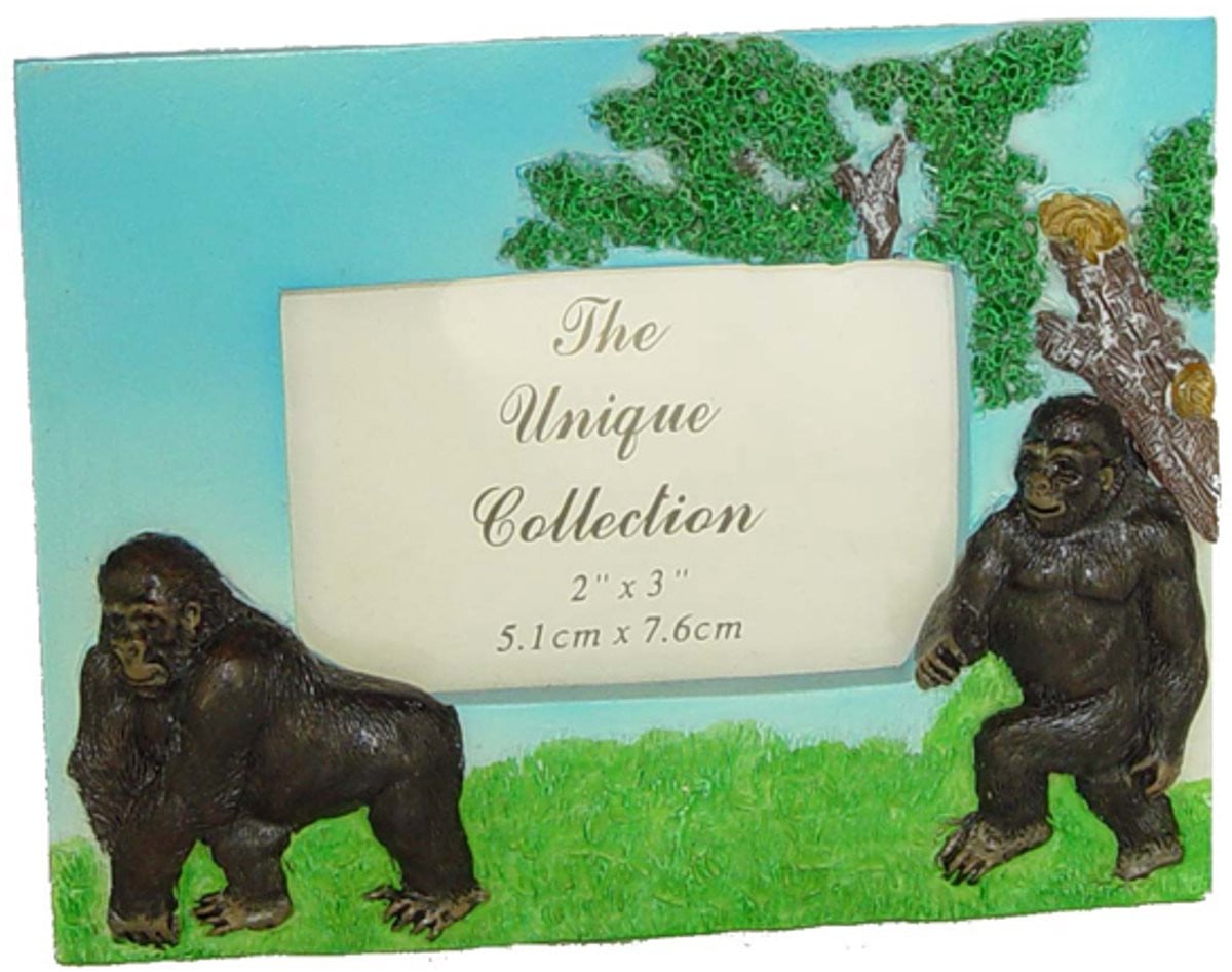 PIA Soft Toys Gorilla fotokader voor kinderen, 12 cm