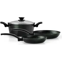 FAGOR 4-teiliges Induktionskochgeschirr, PFOA-frei, Antihaftbeschichtung, geschmiedetes Aluminium, schwarz Töpfe Kasserolle 81BAFGVIV04.