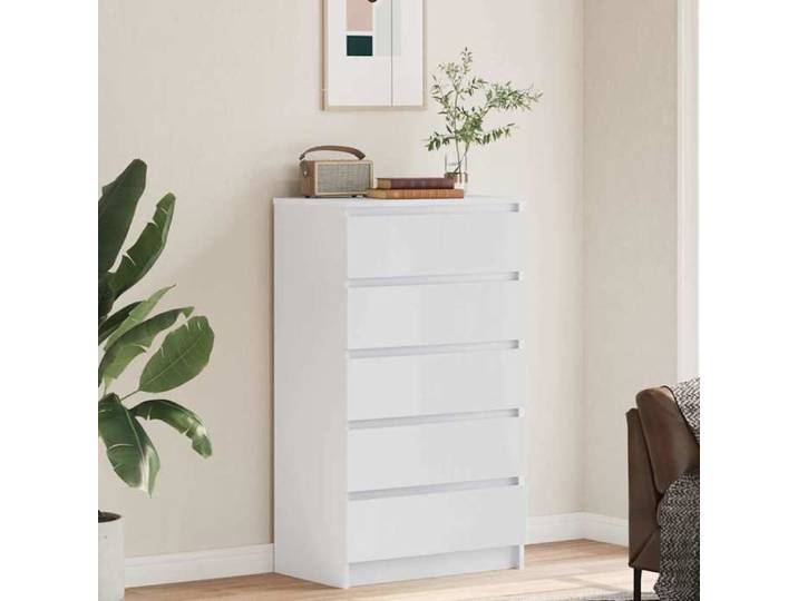 VIDAXL(5384)Commode Blanc 60x36x103 cm Bois d'ingénierie Meuble Intérieur