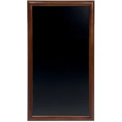 Securit® Wandtafel "Long" - Holz dunkelbraun lackiert - Montageset inklusive - 56x100cm