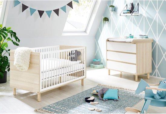 Kinderbett-Set - LED-Kinderbett - Ombouwbar - 145cm x 75cm x 85cm - Juniorbett - inkl. Bettwäsche - Holz