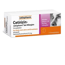 Cetirizin-ratiopharm bei Allergien  7 St Filmtabletten