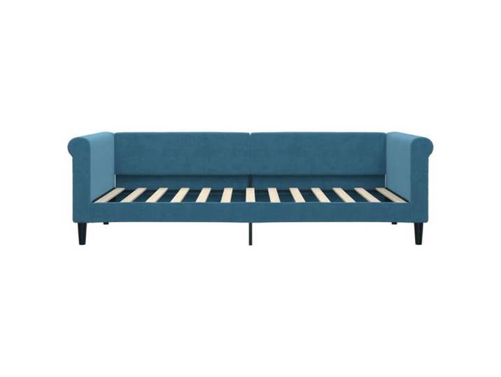 Lit banquette 2 places - Canapé/Lit de repos - multifonctionnel - bleu 90x200 cm velours CAL9184277