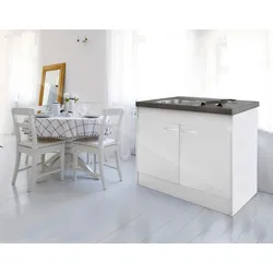 Miniküche Pantryoks Weiß inkl. Kochfeld B: ca. 100 cm