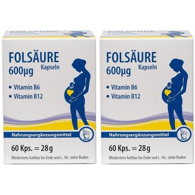 2x Folsäure Kapseln 2x60 St