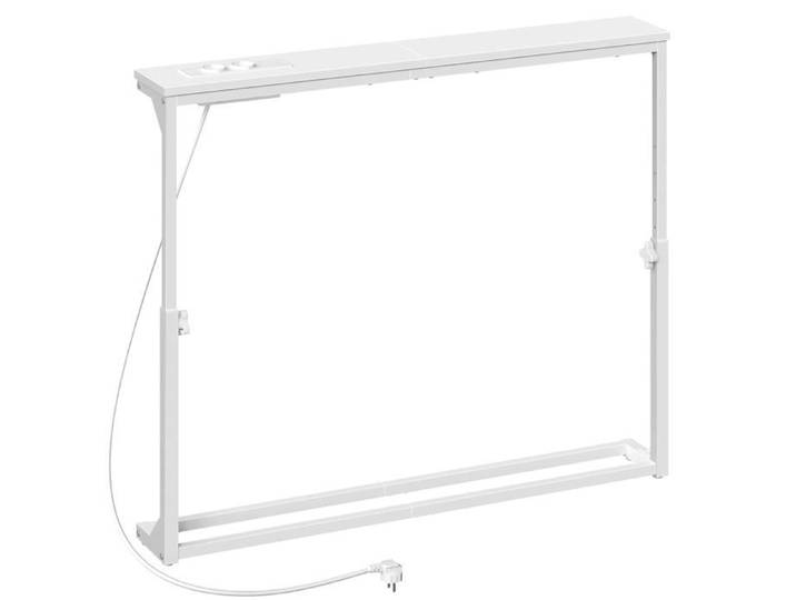 Console table étroite 15 cm - hauteur réglable 63.5-83.5 cm - station de charge 2 prises USB Type-C - cadre métal