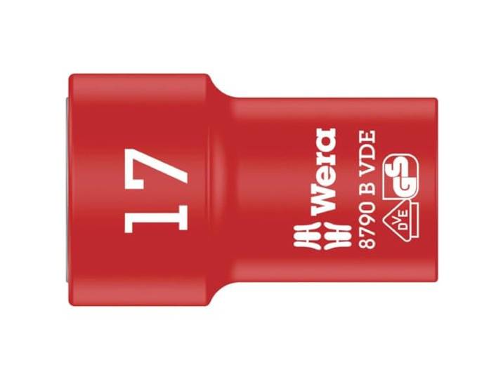 Wera 05004961001 Douille Zyklop Vde 8790 B Isolée\, Rouge\, 17
