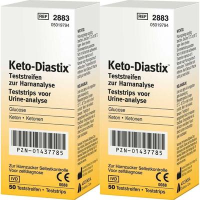 Keto Diastix Teststreifen 2x 2x50 St