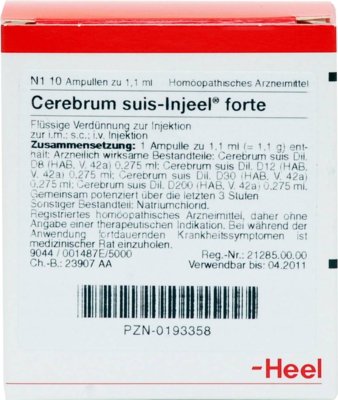 Biologische Heilmittel Heel GmbH CEREBRUM SUIS Injeel forte Ampullen 10 St 00193358