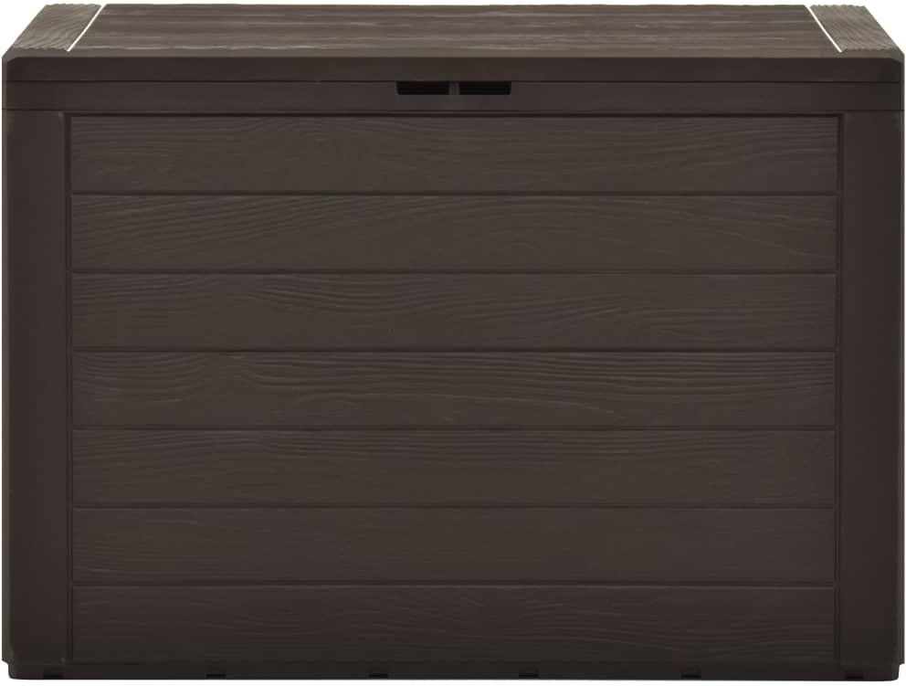 META 78cm W 190L Polypropylene Lockable Deck Box Brown 55cm H X 78cm W X 44cm D