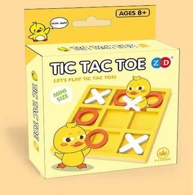 Inspire Curations Advanced Tic Tac Toe Game Stacking Tic Tac Toe Tabletop Battle Set yellow small