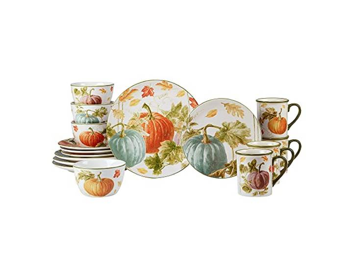 Certified International Harvest Autumn Havest 16-teiliges Geschirr-Set, Service für 4 Personen, mehrfarbig