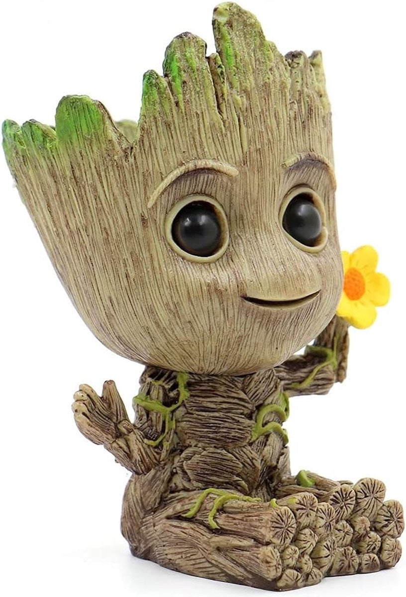 Multifunctionele bloempot en pennenhouder met schattig boomfiguur design