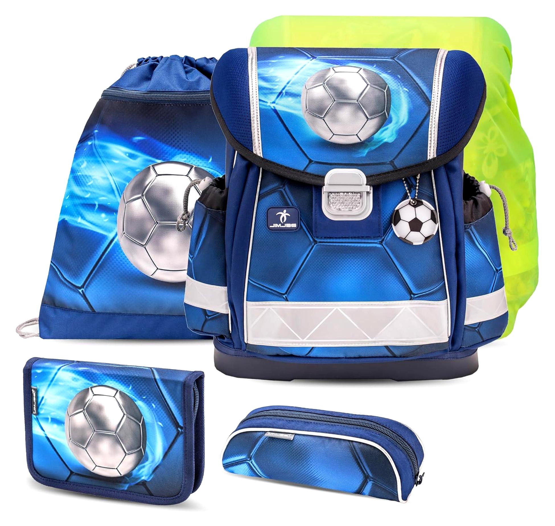 Ergonomisches Schulranzen Set mit Regenschutz für die 1. bis 3. Klasse - 5-teilig und leicht