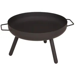 DELUKE Feuerschale MARKUS Eisen Schwarz 31x50x62cm Feuerstelle für Garten Terrasse Feuer machen