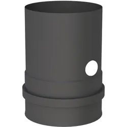 Jeremias PELLET-LINE Geräteanschluss mit FU-Muffe inkl. Dichtung und Messstutzen Edelstahl schwarz Ø 80 mm