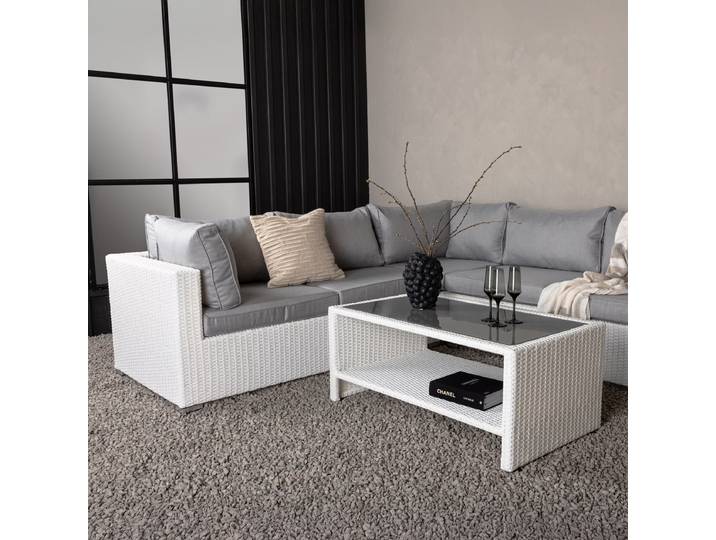 Nohr Loungeset Latonda Met hoekbank en tafel - Wit