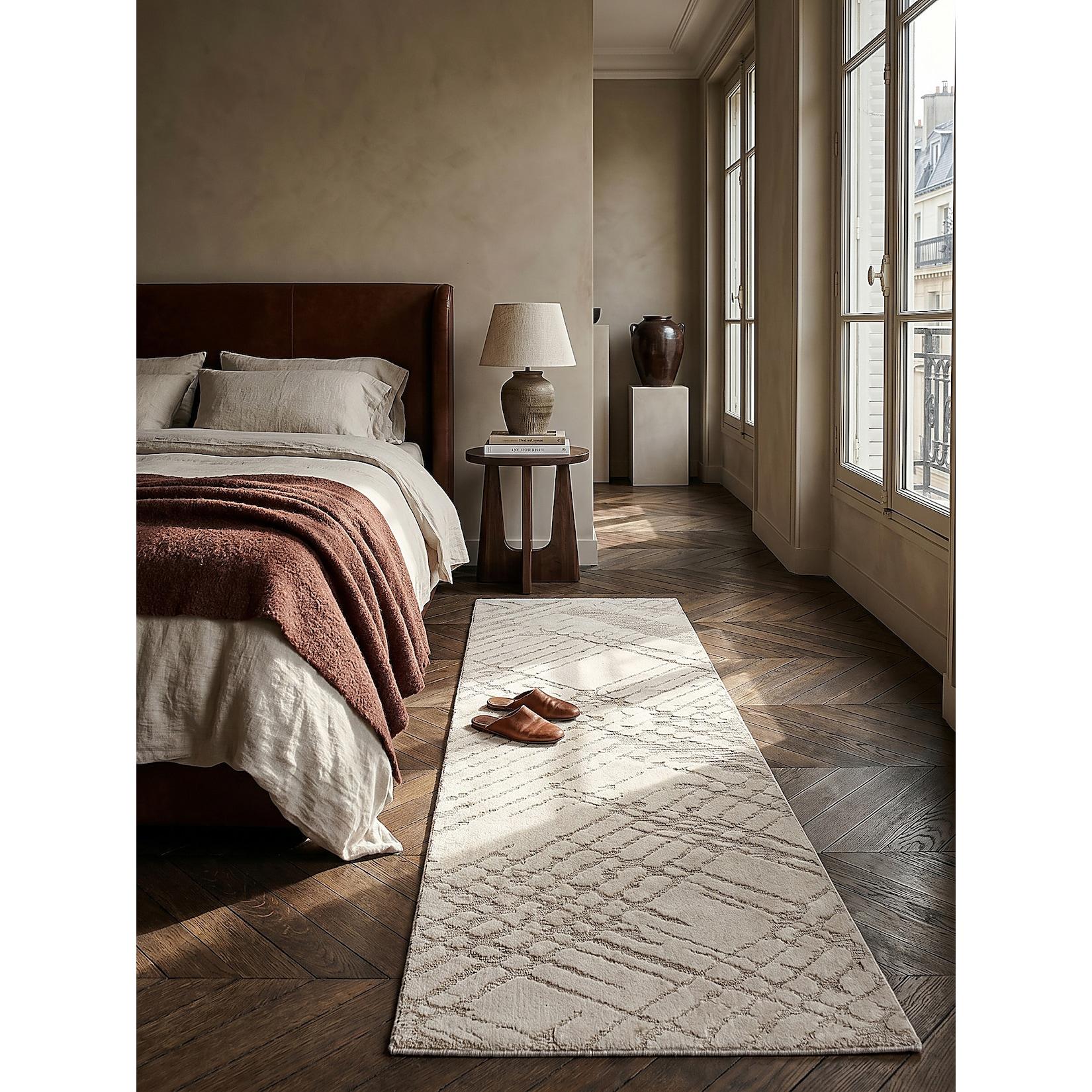 Läufer Rauten Creme 80 x 300 cm - ARLEN Kadima Design