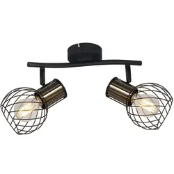 Strahler S-Bogen, Metallgeflecht-Schrime schwarz matt goldfarben