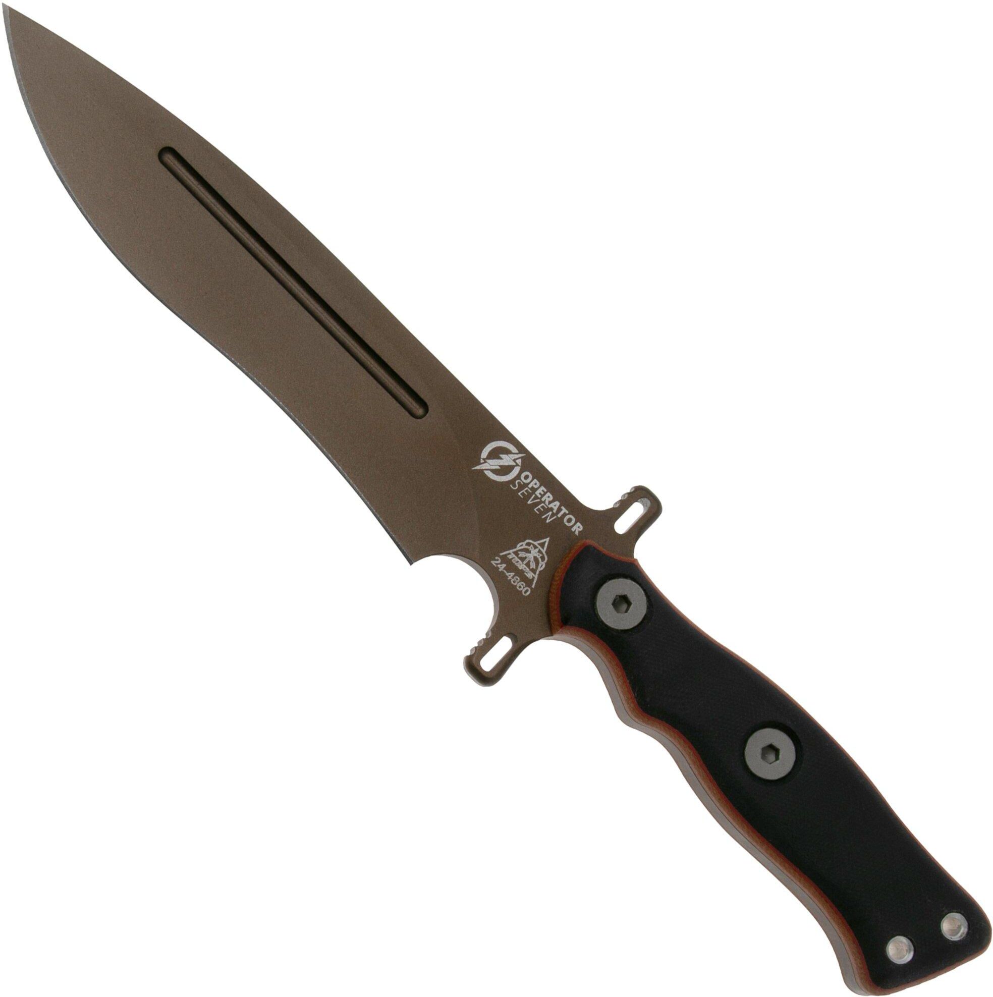 TOPS Knives Operator 7 OP7-03 Midnight Bronze, Survivalmesser