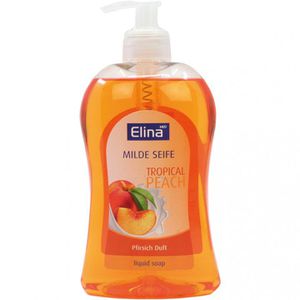 Elina-med Seife Milde Seife Tropical Peach, Flüssigseife, Pumpspender, 500ml