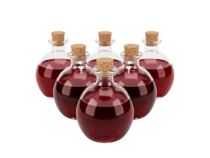 Relaxdays Lot de 6 flacons en verre avec bouchons