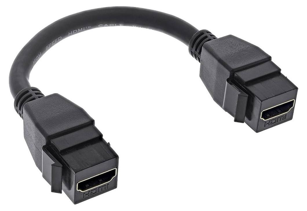 WP Europe HDMI-keystoneconnector met 2 HDMI-aansluitingen, zwart