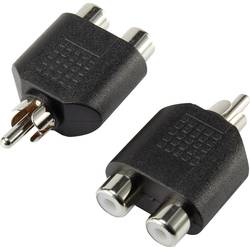 SpeaKa Professional SP-7870160 Cinch Audio Y-Adapter [1x Cinch-Stecker - 2x Cinch-Buchse] Schwarz
