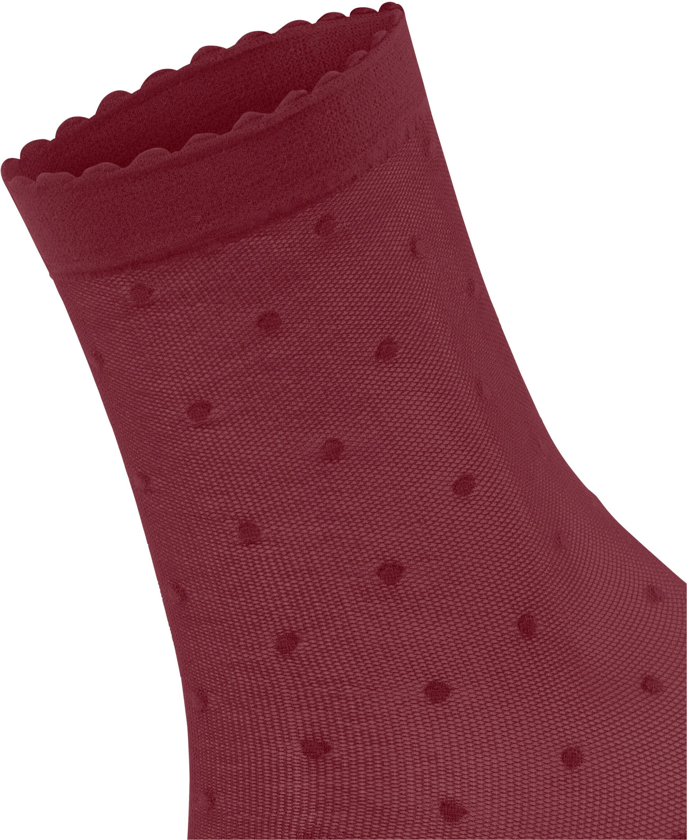 Feinsöckchen FALKE "Dot", Damen, Gr. 35-38, rot (ruby (8830)), Obermaterial: 92% Polyamid PA. 8% Elasthan EL., matt, Socken Feinsöckchen