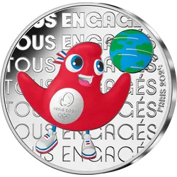 50-Euro-Silbermünze Frankreich Gemeinsames Engagement