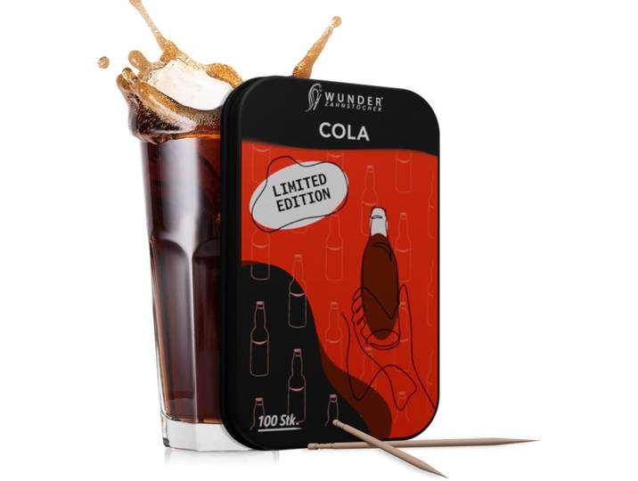 Zahnstocher mit Geschmack in Metalldose Limited Edition Cola